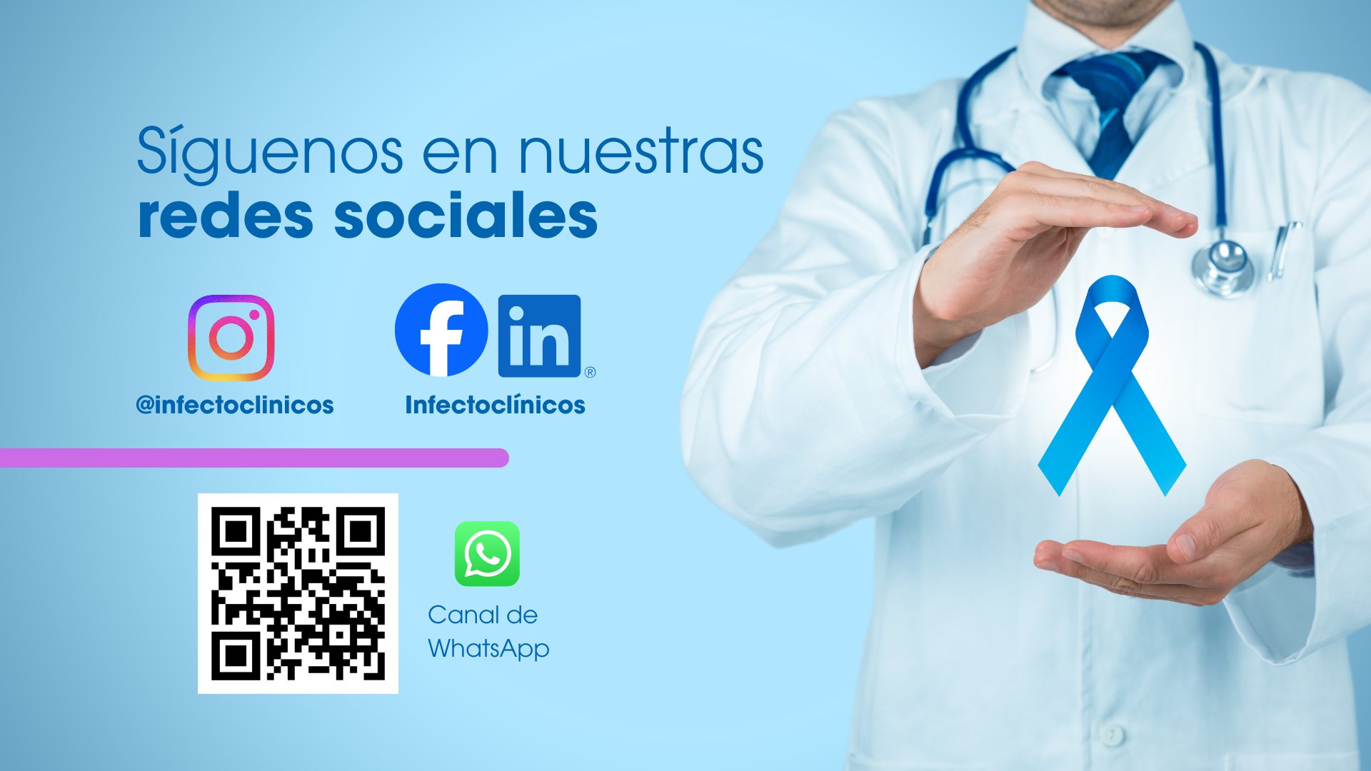 Síguenos en Instagram @infectoclinicos, Facebook y LinkedIn Infectoclínicos y en nuestro canal de WhatsApp.